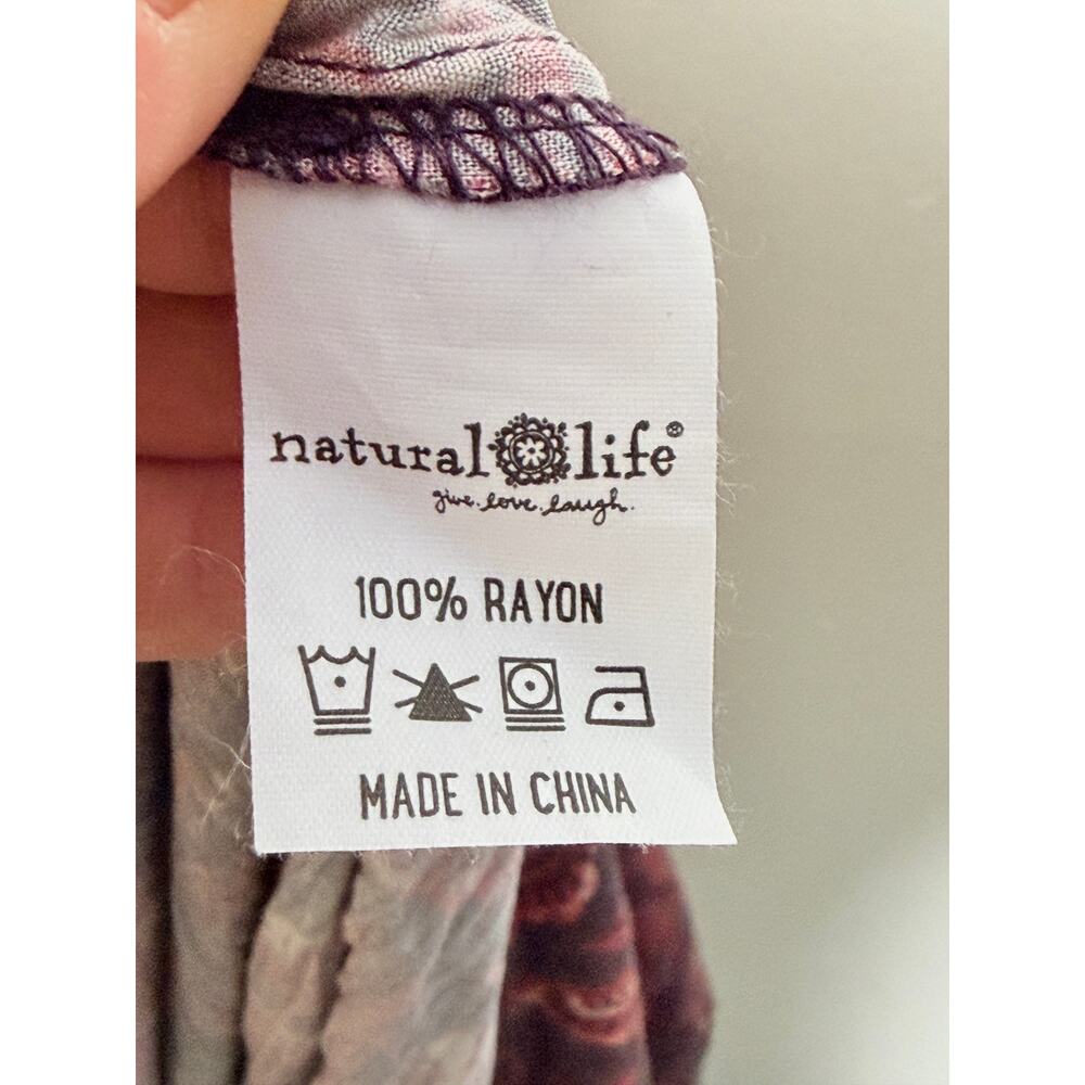 NATURAL LIFE Tricia Wide Leg Jumpsuit Brown Rust Floral Sz M {G26} - Picture 8 of 8